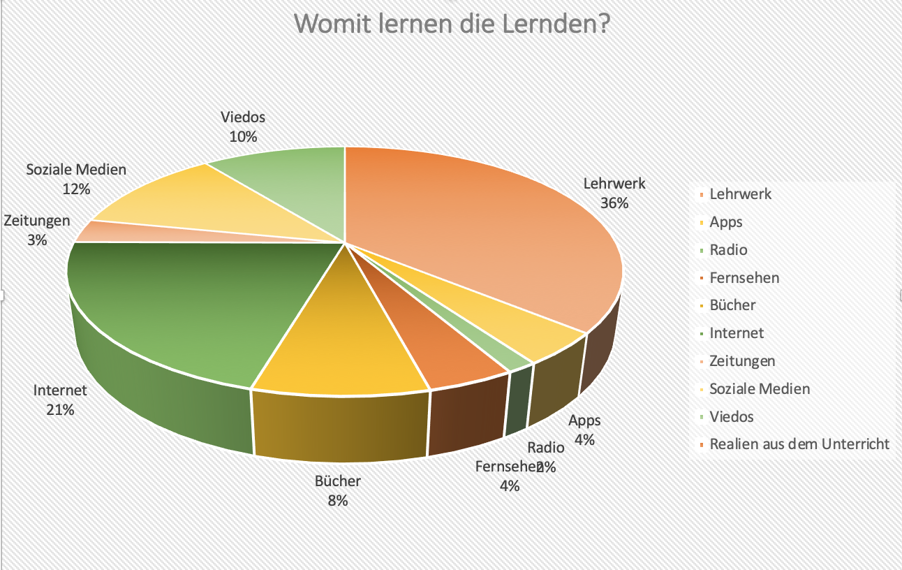 Meine graphische Darstellung der Hilfsmittel im Prozess des Lernens meiner Lernenden